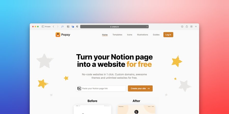 Ejemplo de landing page colorida para producto digital